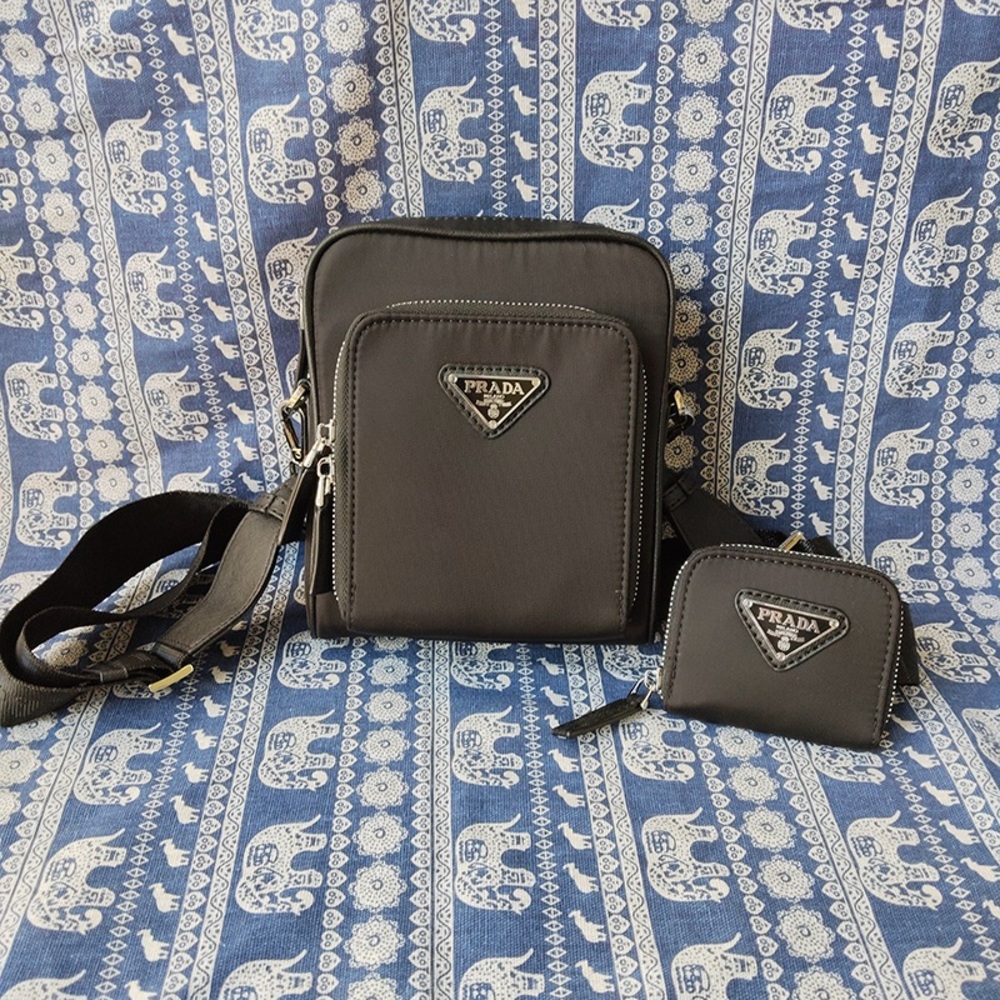 Prada Black Recycled Nylon Crossbody Bag